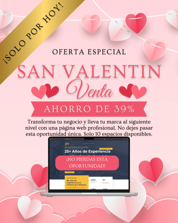 Página Web San Valentín con diseño exclusivo y Tarjeta NFC